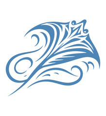 Fototapeta premium abstract blue stingray design