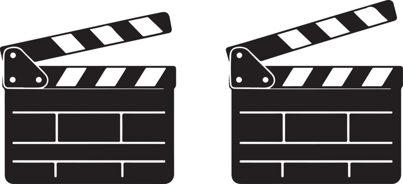 Film clapperboard cinema production icon