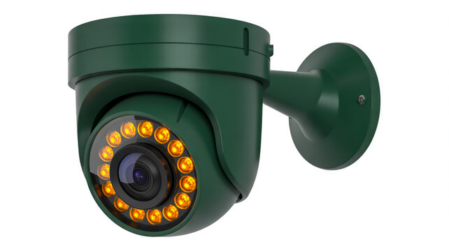 A professional trophy featuring a face showcases a security camera with night vision capabilities.