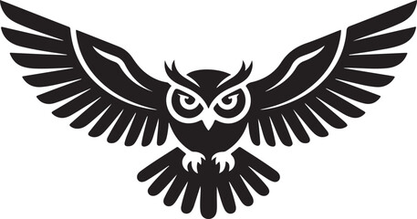Fototapeta premium Owl vector illustration. Icon design on white background