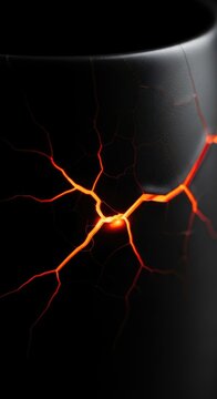 Cracked Surface with Glowing Veins.