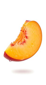 Juicy Peach Slice - A Close-Up of Freshness and Flavor.