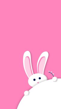Happy Easter Animated Rabbit 4k