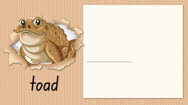 Educational Alphabet Animation for Letter T with Toad Illustration