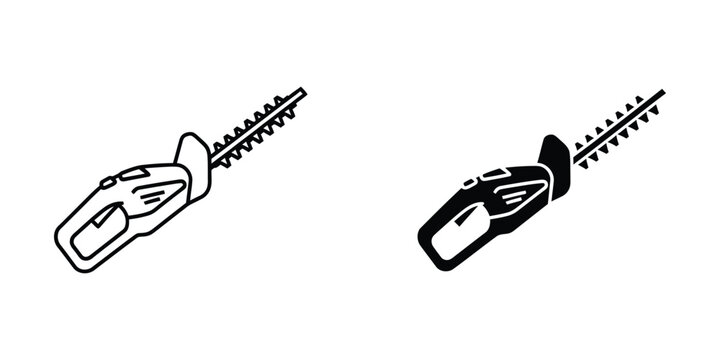 Two types of hedge trimmers shown in a side-by-side comparison illustration