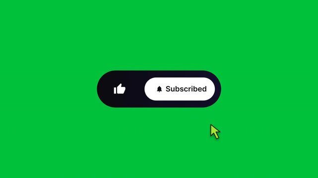 Engaging green screen video showcasing subscribe button animations for digital content