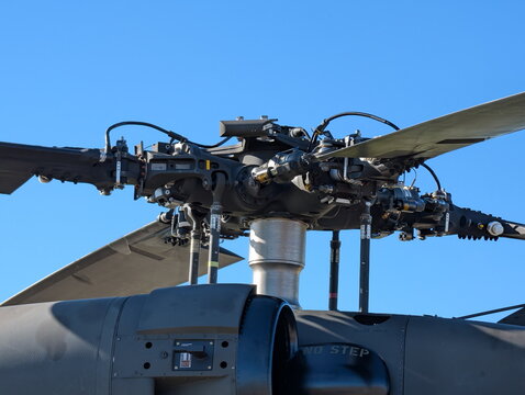 Powerful Military Helicopter Rotor System Engineering Detail