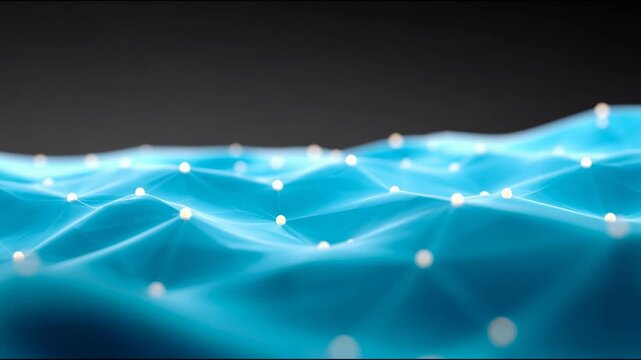 Dynamic blue waves abstract visuals digital environment enigmatic viewpoint