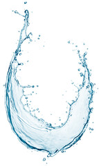 Naklejka na ściany i meble Blue water splash