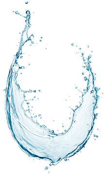 Blue water splash