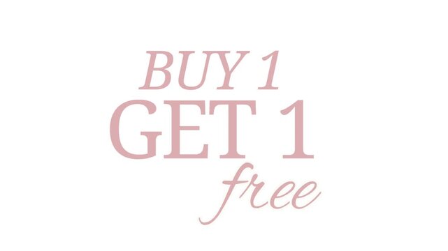 Buy One Get One Text Animation &ndash; BOGO Sale Promotion Banner 4K
