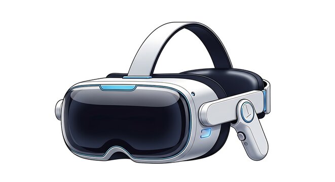 Oculus quest 2 virtual reality headset and controllers