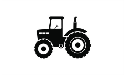 Obraz premium Tractor On Field Curved Lines
