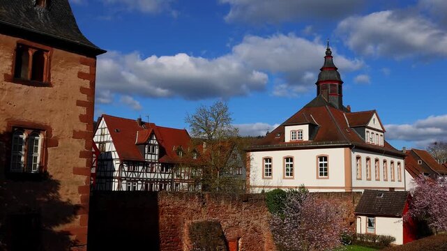the historic german cityscape of buedingen 4k 25fps video