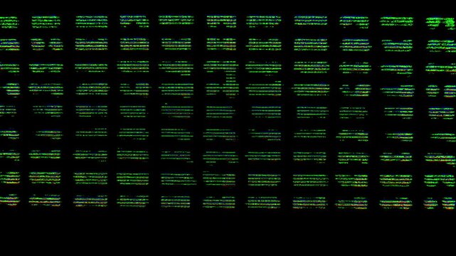 Signal Disturbance Broken Monitor, Screen TV Glitch Error,  VHS static noise glitch overlay, LCD pixels macro video