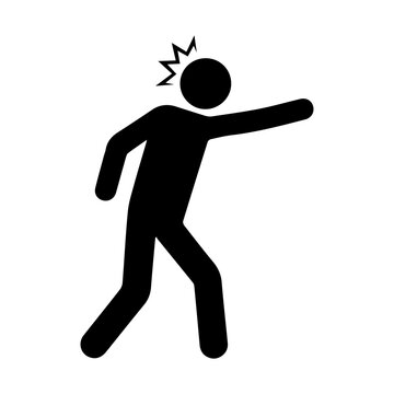 Stickman Shocked Reaction with Hand Gesture &ndash; Surprise and Panic Minimal Vector Illustration.
