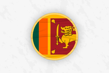 Obraz premium Sri Lanka Flag Circular Sticker Design, National Pride Decal.