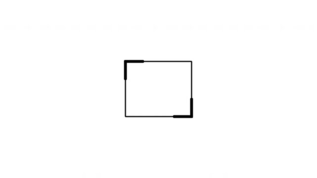 Square Frame Easy simple to use footage. outline black color. Square Simple for Creative Project. 4K video.