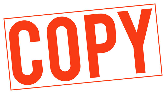 Large red copy stamp on transparent background