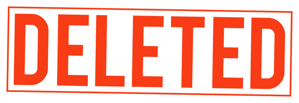Large red deleted stamp on transparent background