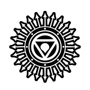 Ajna light icon in glyph style