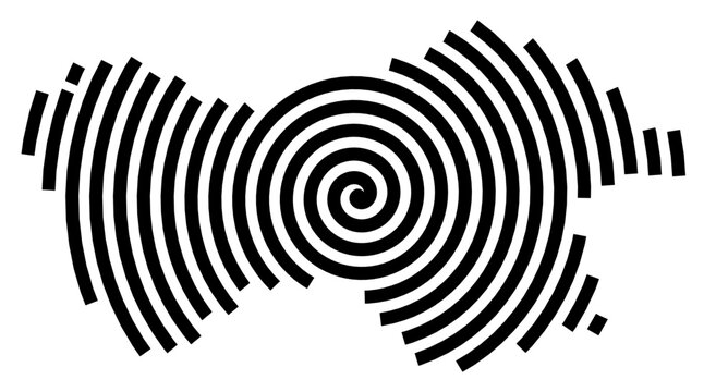Symbol Map of the city Schriesheim (Baden-W&uuml;rttemberg, Germany) showing the city with a black spiral line