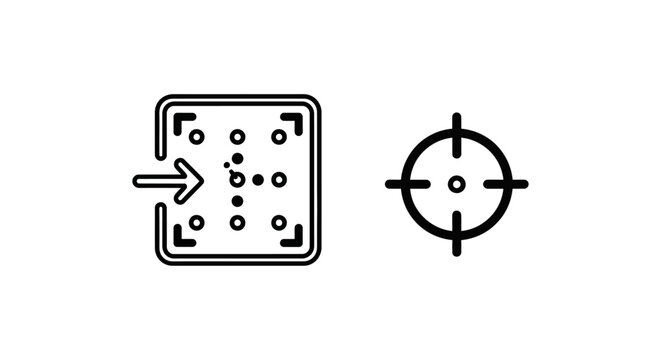 Motion tracking and target point icons for digital graphics and data analysis