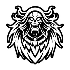 Obraz premium A solid icon of banshee spirit symbol