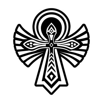 A filled style icon of eternal ankh