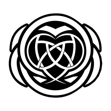 An icon of vesica piscis in solid style