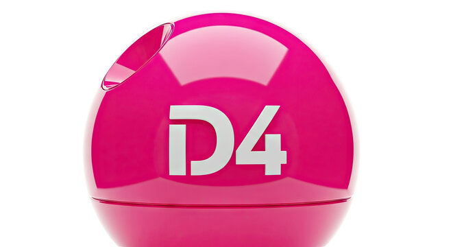 Shiny Pink D4 Logo Container
