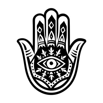A solid style icon of palmistry symbol
