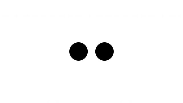 Two Dots Loading Processing Modern Loop Animation - Black Circles Buffering Isolated On White Background