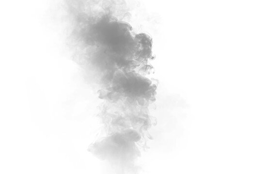 Gentle smoke plume with transparent gradients and smooth flow, suitable for realistic overlays. vector