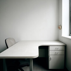 Empty office workspace offering isolation and vacancy
