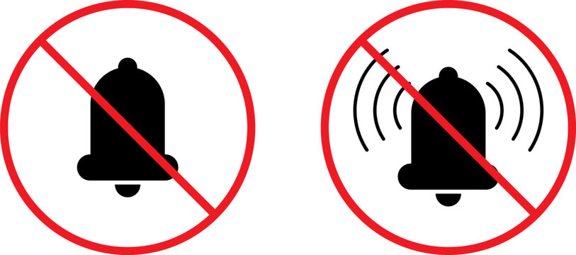 Prohibition symbols for alarm and wireless alarm signals