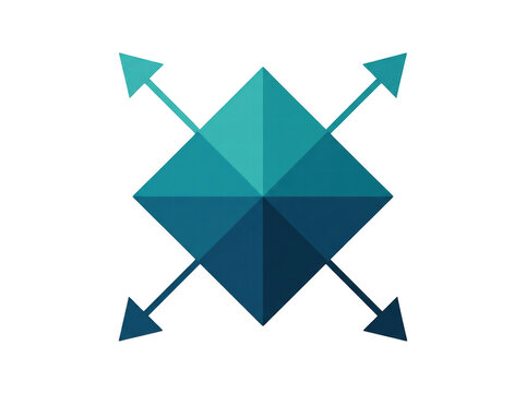 Abstract geometric diamond shape design