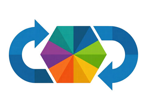 Abstract geometric logo with layered circles