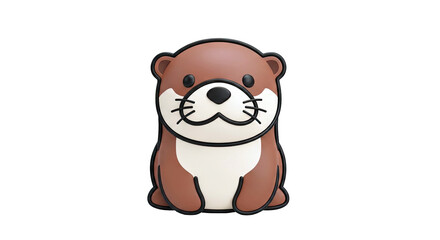Fototapeta premium Cute 3D Otter