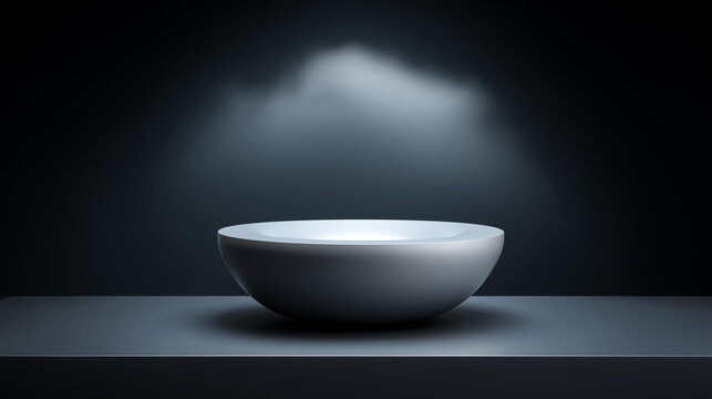 Shadow cloud render with dramatic depth and contrast, abstract digital storage concept, minimalist tech visualization, dark background, 3D render, with copy space