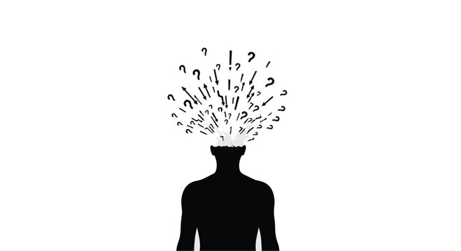 confused man with question marks coming out of head