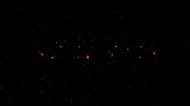 Automation Text Neon Reveal Animation With Fire Effect - Glowing Word