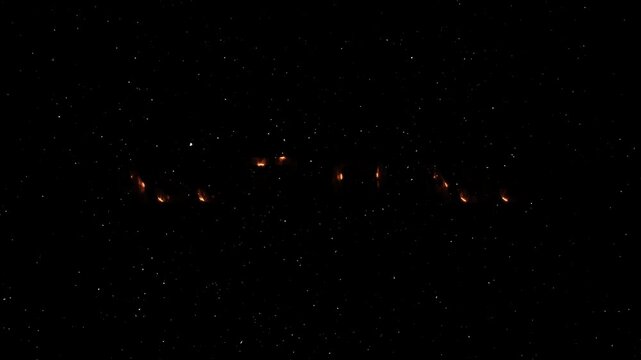 Asset Class Text Neon Reveal Animation With Fire Effect - Glowing Word