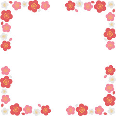 Fototapeta premium 梅の花のフレーム