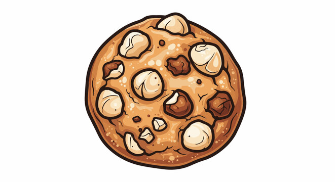 A single, large, circular cookie with a textured surface and visible inclusions