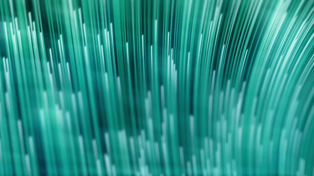 Abstract green and blue wavy background with light lines and smooth digital connectivity network