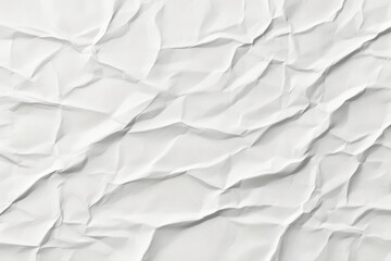Fototapeta premium Abstract Background Featuring A White Crumpled Paper Texture With Deep Shadows And Complex Creases Evoking A Minimalist And Rough Aesthetic Style