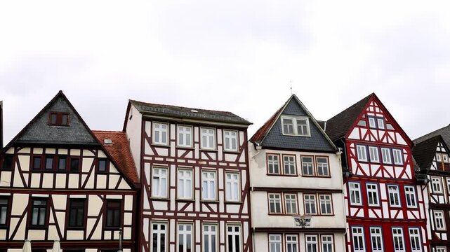 the historic german cityscape of butzbach 4k 25fps video