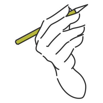 鉛筆を持つ手6