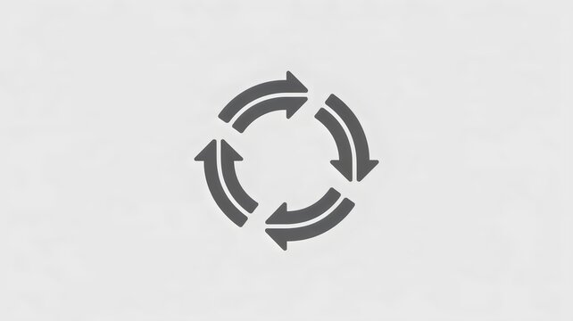 Gray circular arrows forming a seamless loop &ndash; Great for business ecosystems, repetitive tasks, or system maintenance.